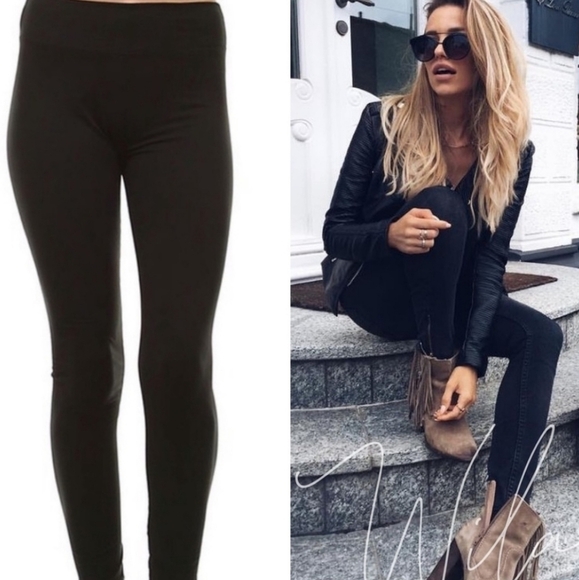 Black High Waisted Leggings | Boutique | One Size Fits Most - Picture 2 of 2